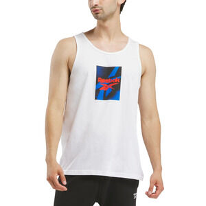 Reebok Men Graphic Tank White Size M